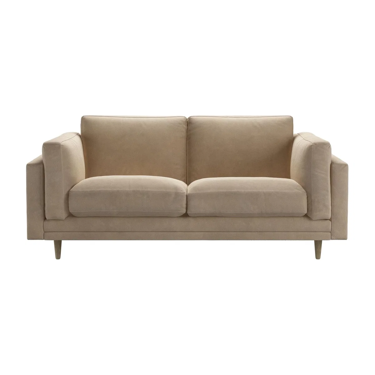 Marco 2 Seat Sofa in Fawn Aquaclean Clever Velvet – image 1