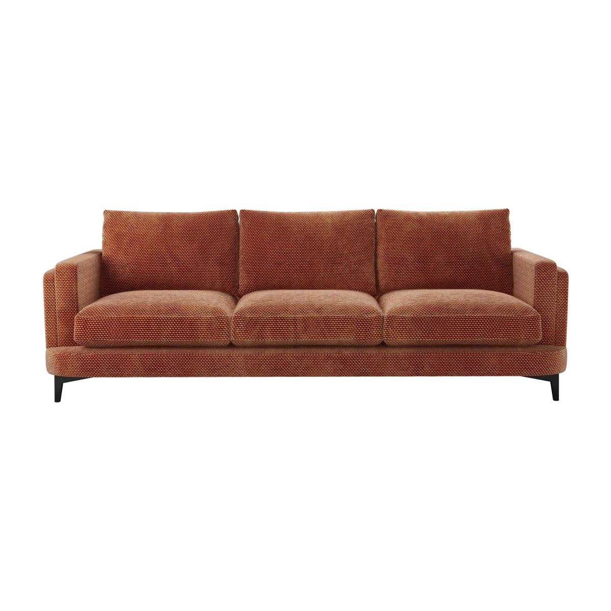 Boston Squared Arm 4 Seat Sofa in Pomegranate Bubble Velvet – image 1
