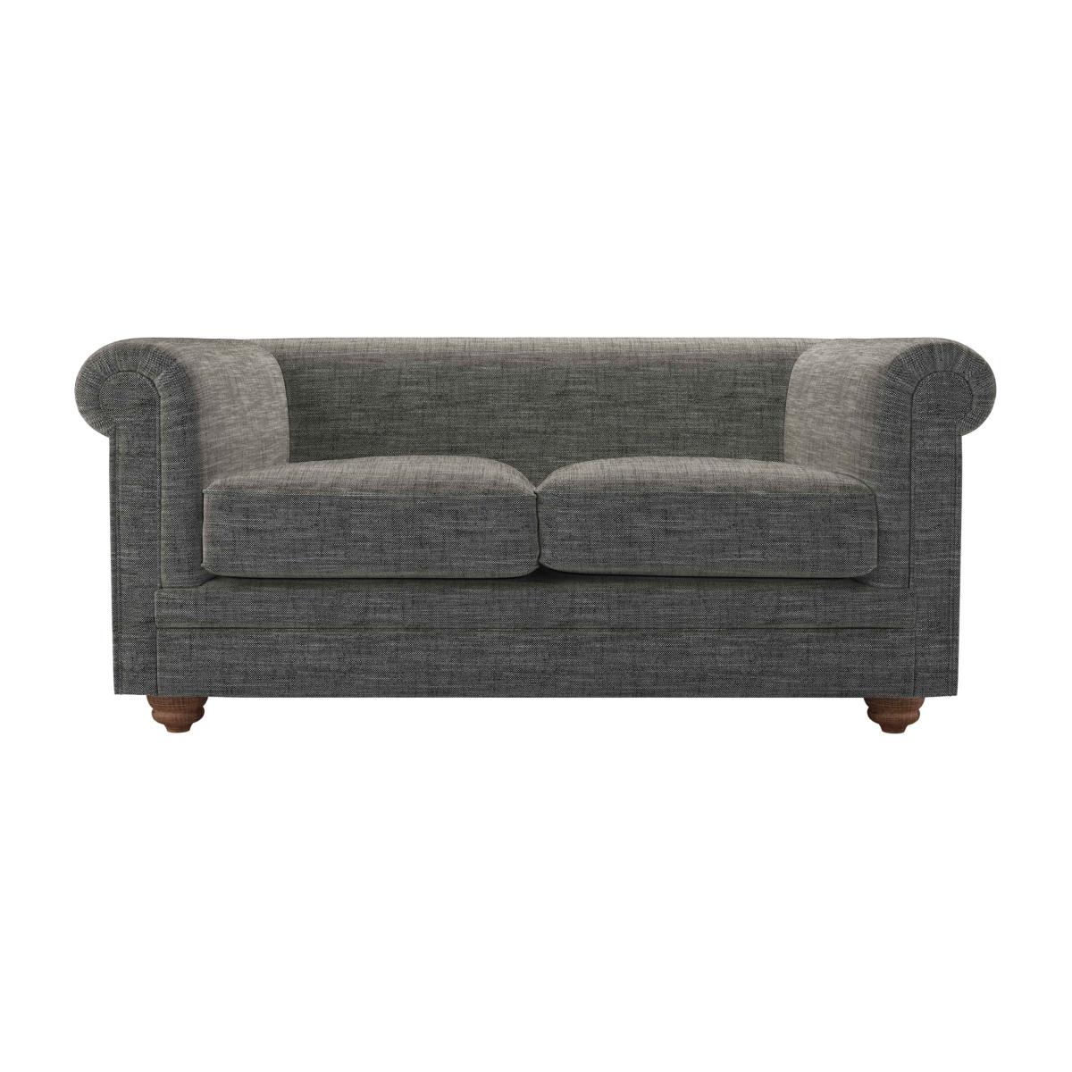 Patrick Unbuttoned 2 Seat Sofa in Liquorice Baylee Multi-Tone Viscose Linen – image 1
