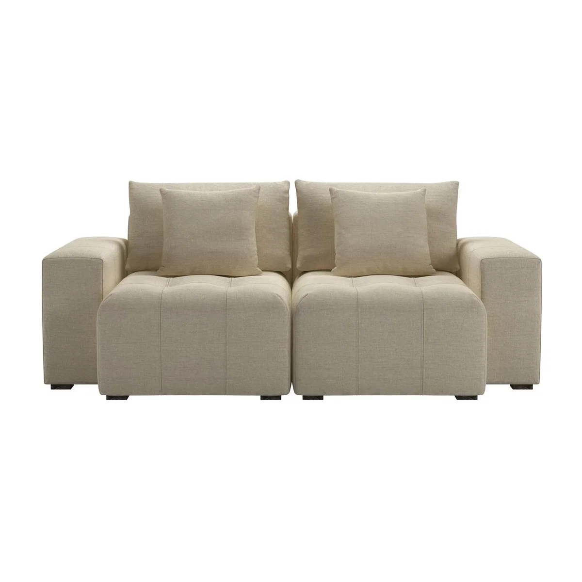 Romy Double sided Sofa in Matcha Powdered Leather – image 1