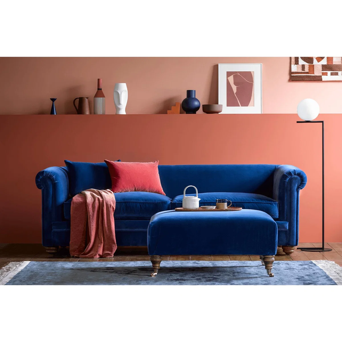 Patrick Unbuttoned 3 Seat Sofa in Damson Smart Velvet – image 2