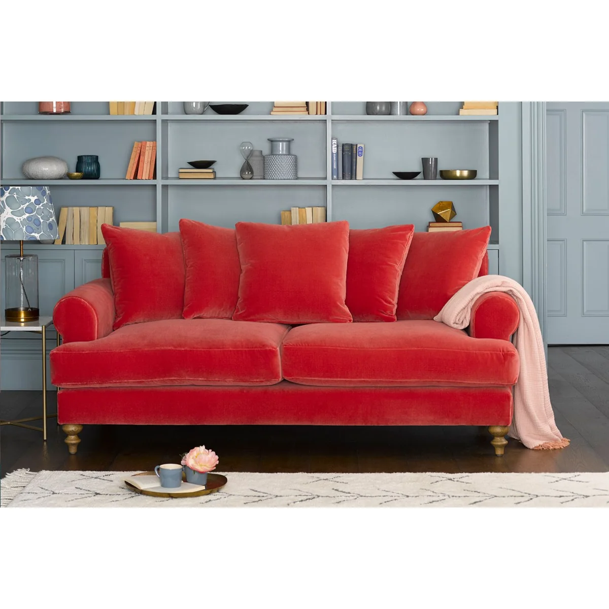 Teddy 2.5 Seat Sofa in Damson Smart Velvet – image 2