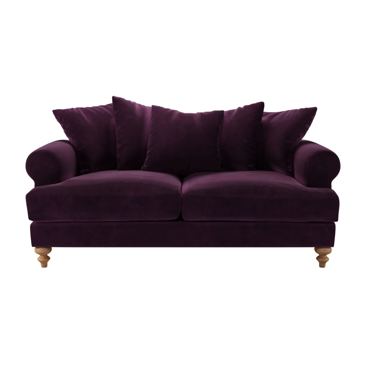 Teddy 2.5 Seat Sofa in Damson Smart Velvet – image 1