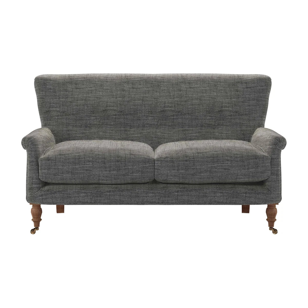 Alderney 2 Seat Sofa in Liquorice Baylee Multi-Tone Viscose Linen – image 1