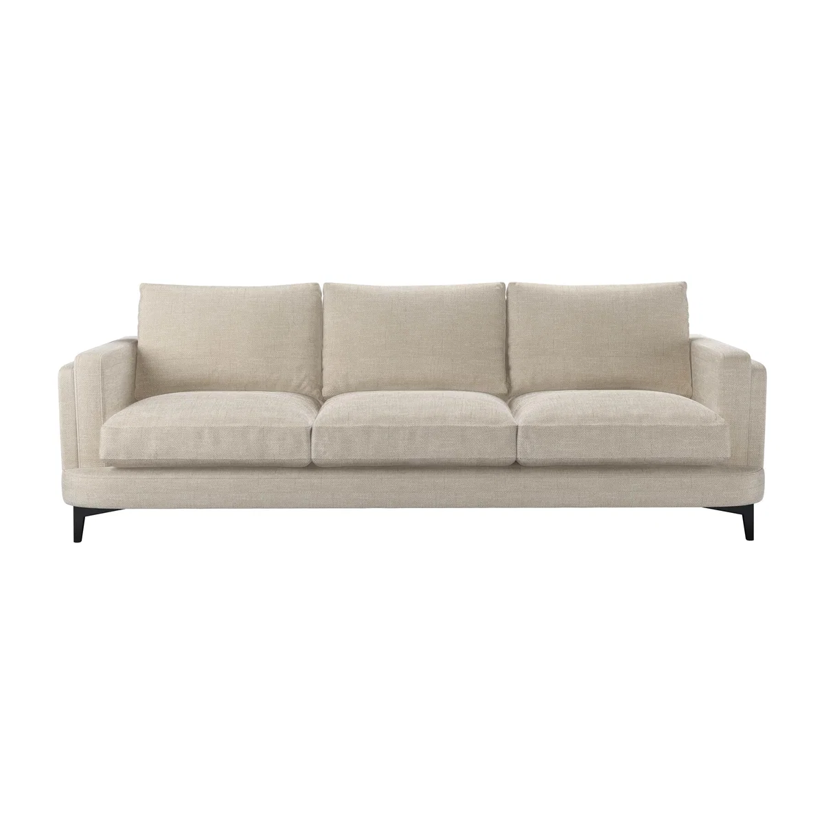 Boston Squared Arm 4 Seat Sofa in Jasmine Silky Jacquard Weave – image 1