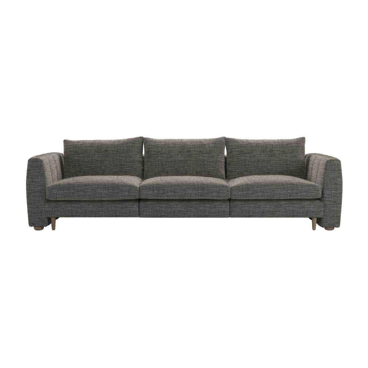 Tiffany 3 Seat Sofa in Liquorice Baylee Multi-Tone Viscose Linen – image 1