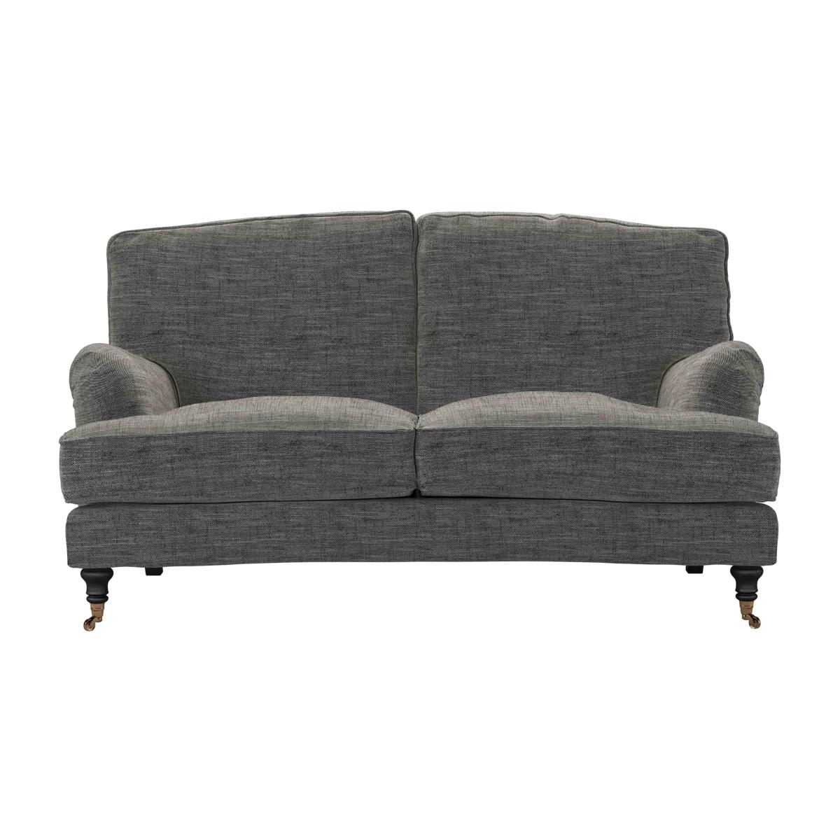 Bluebell 2 Seat Sofa in Liquorice Baylee Multi-Tone Viscose Linen – image 1
