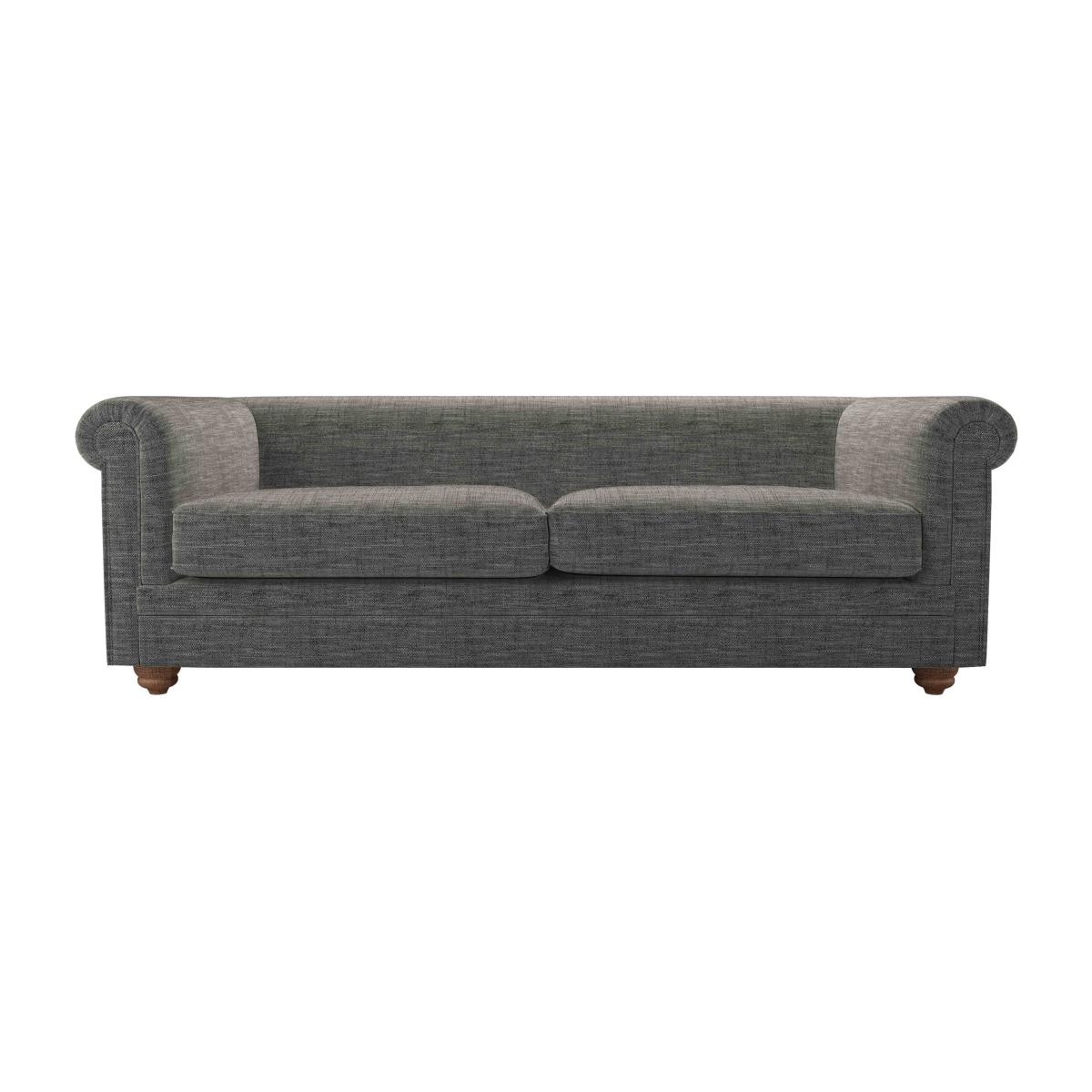 Patrick Unbuttoned 3 Seat Sofa in Liquorice Baylee Multi-Tone Viscose Linen – image 1