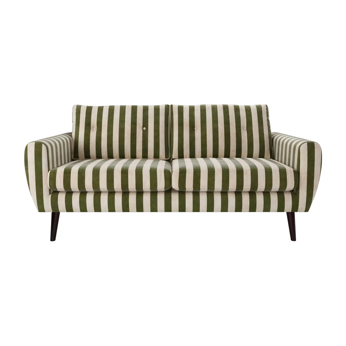 Jack 3 Seat Sofa in Green Stripe Velvet – image 1