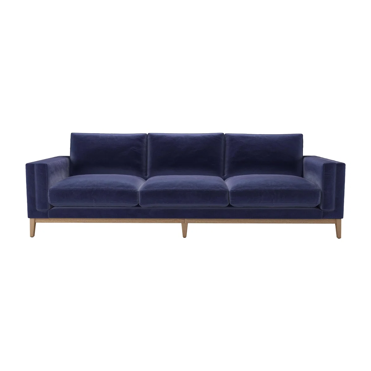 Costello 4 Seat Sofa in Prussian Blue Cotton Matt Velvet – image 1
