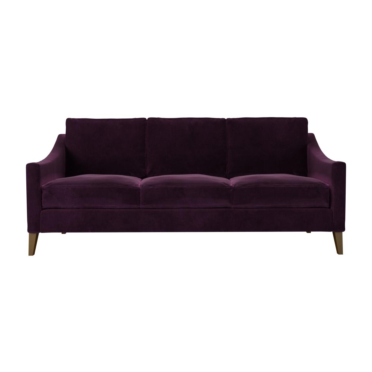 Iggy 3 Seat Sofa (breaks down) in Damson Smart Velvet – image 1
