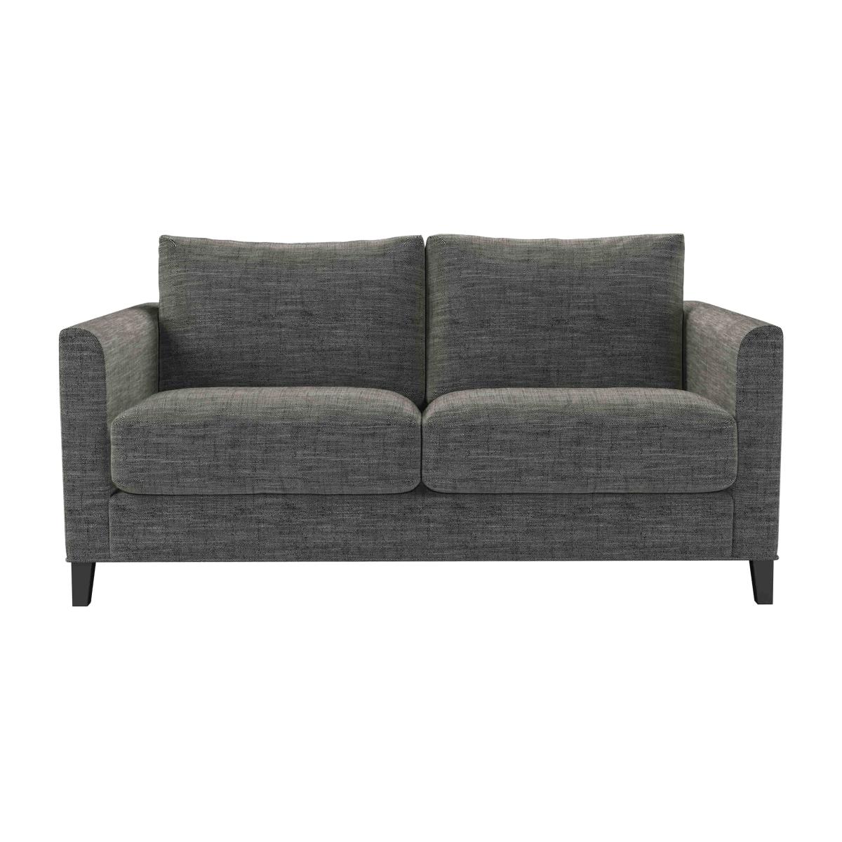 Izzy 2 Seat Sofa (breaks down) in Liquorice Baylee Multi-Tone Viscose Linen – image 1