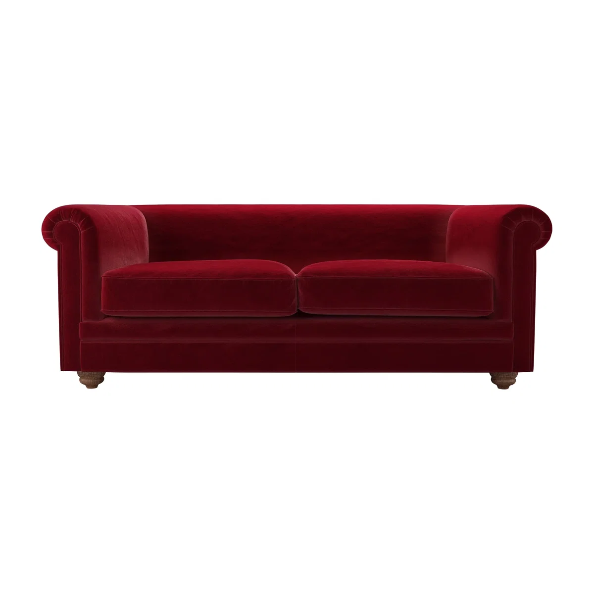 Patrick Unbuttoned 2.5 Seat Sofa in Malbec Cotton Matt Velvet – image 1