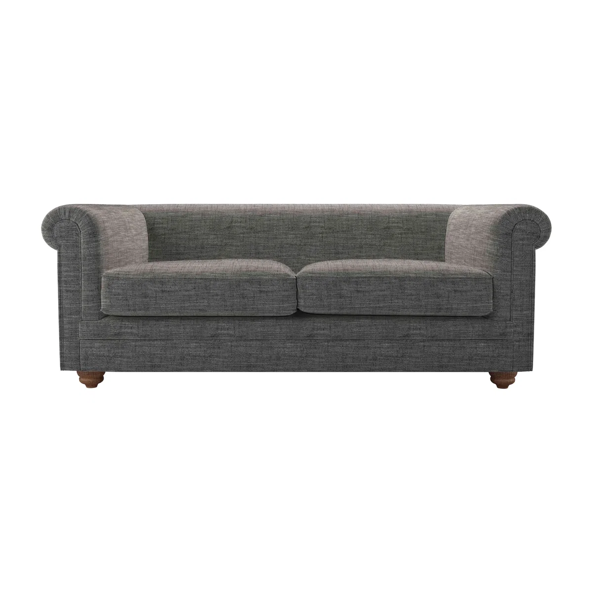 Patrick Unbuttoned 2.5 Seat Sofa in Liquorice Baylee Multi-Tone Viscose Linen – image 1