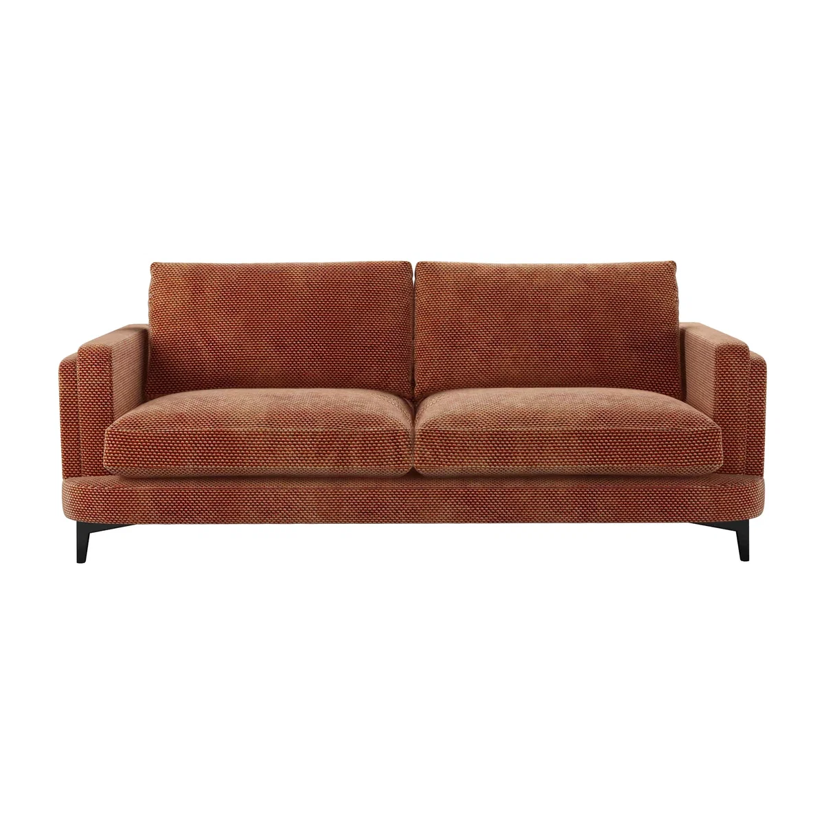 Boston Squared Arm 3 Seat Sofa in Pomegranate Bubble Velvet – image 1