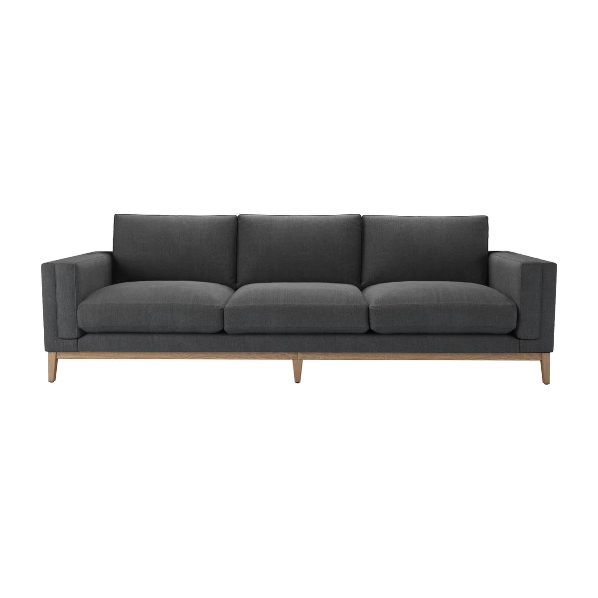 Costello 4 Seat Sofa in Charcoal Brushed Linen Cotton – image 1