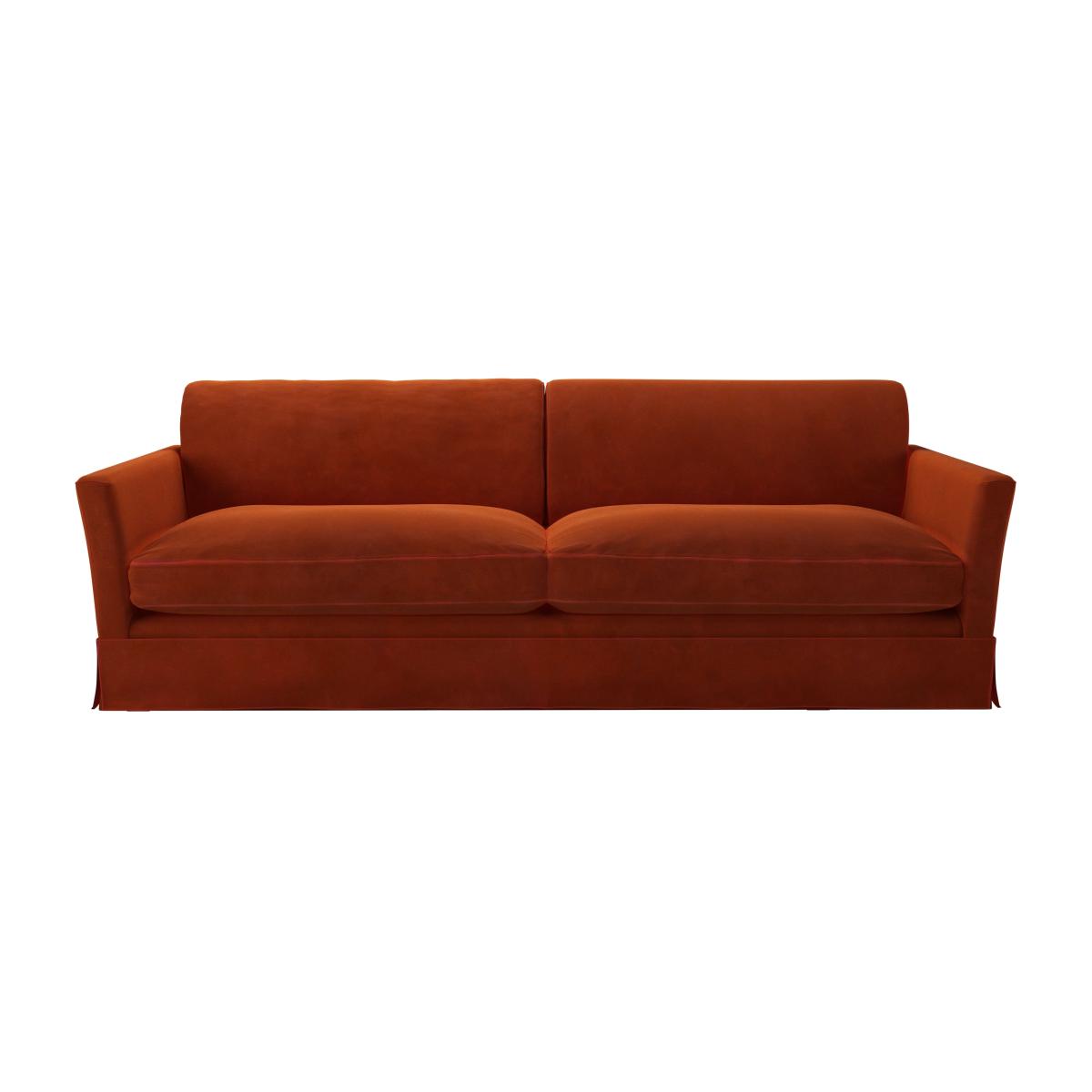Otto 4 Seat Sofa in Brick Aquaclean Clever Velvet – image 1