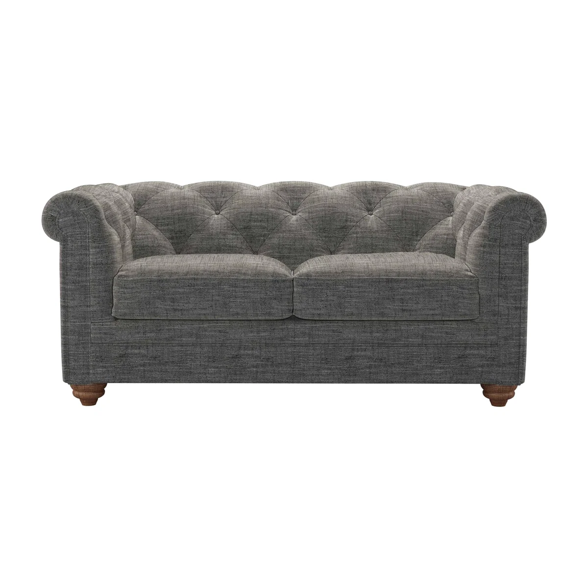 Patrick 2 Seat Sofa in Liquorice Baylee Multi-Tone Viscose Linen – image 1