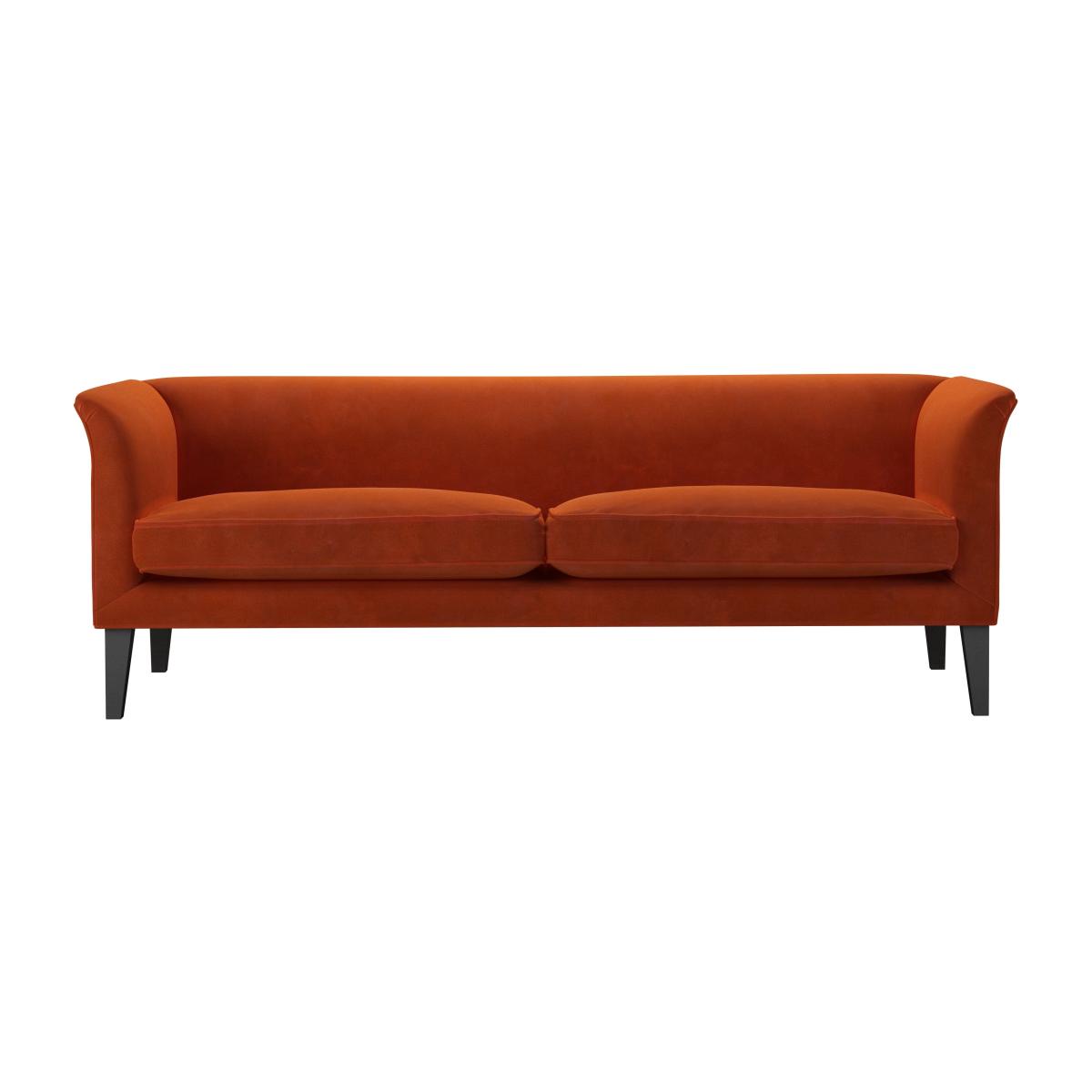 Fingal 3 Seat Sofa in Brick Aquaclean Clever Velvet – image 1