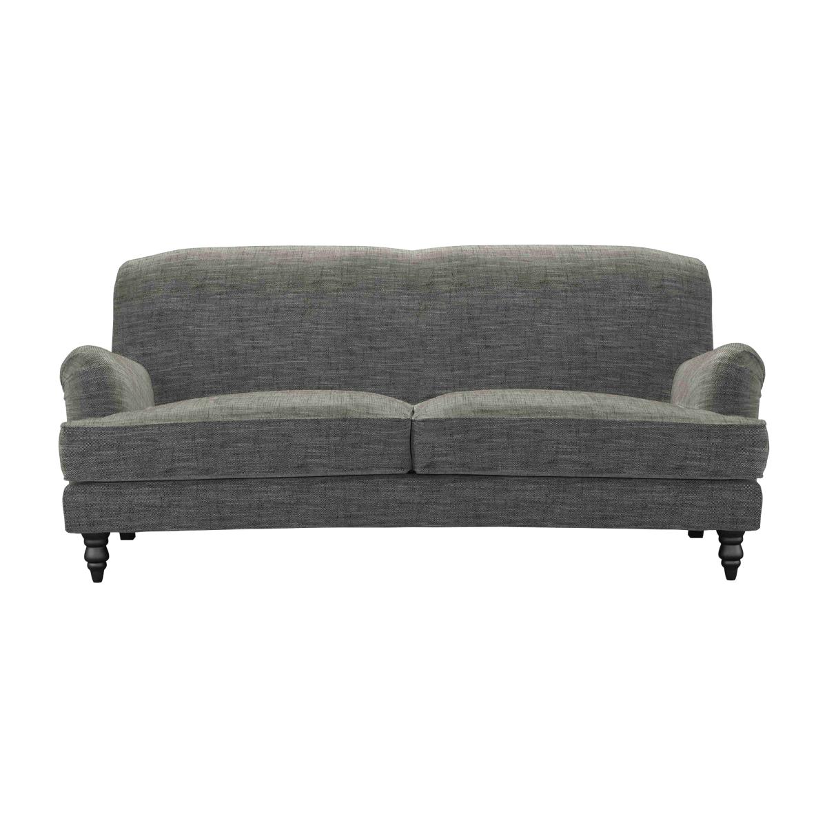 Snowdrop 3 Seat Sofa in Liquorice Baylee Multi-Tone Viscose Linen – image 1