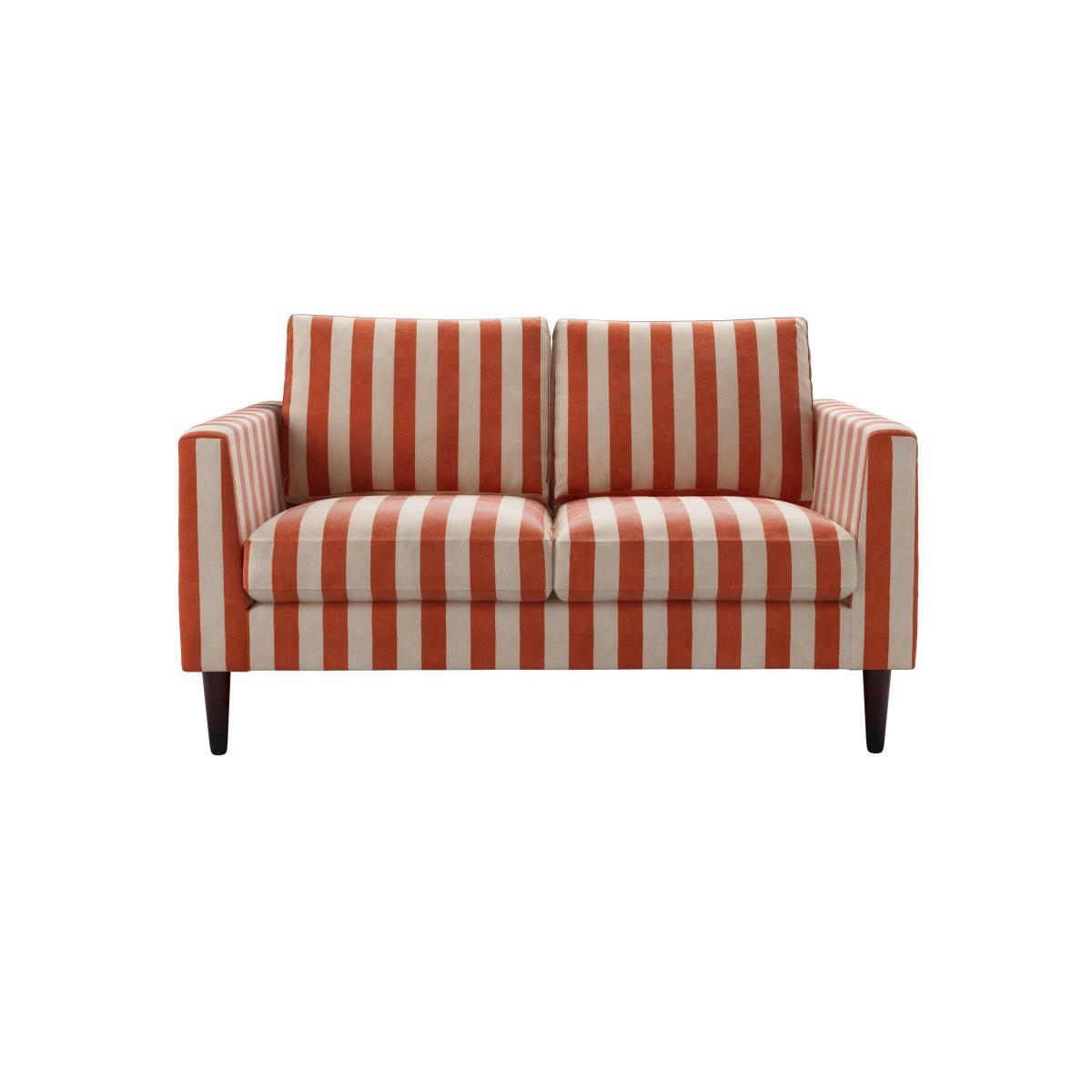 Jude 2 Seat Sofa in Burnt Orange Stripe Velvet – image 2