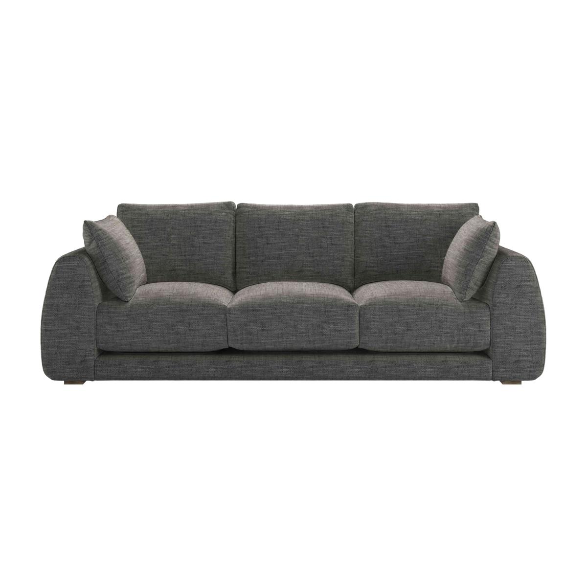 Carmel 3 Seat Sofa in Liquorice Baylee Multi-Tone Viscose Linen – image 1