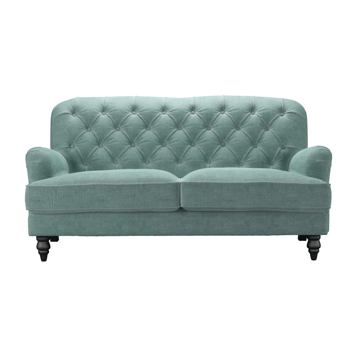 Snowdrop Button Back 2.5 Seat Sofa (breaks down) in Sea Spray Aquaclean Clever Chenille – image 1
