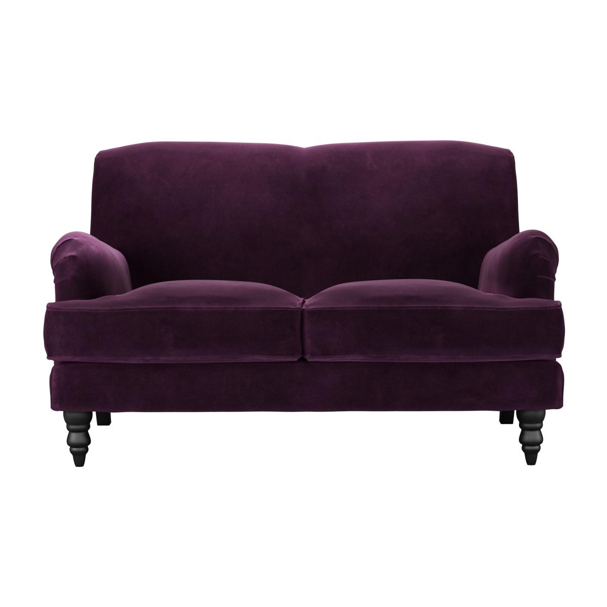 Snowdrop 2 Seat Sofa (breaks down) in Damson Smart Velvet – image 1