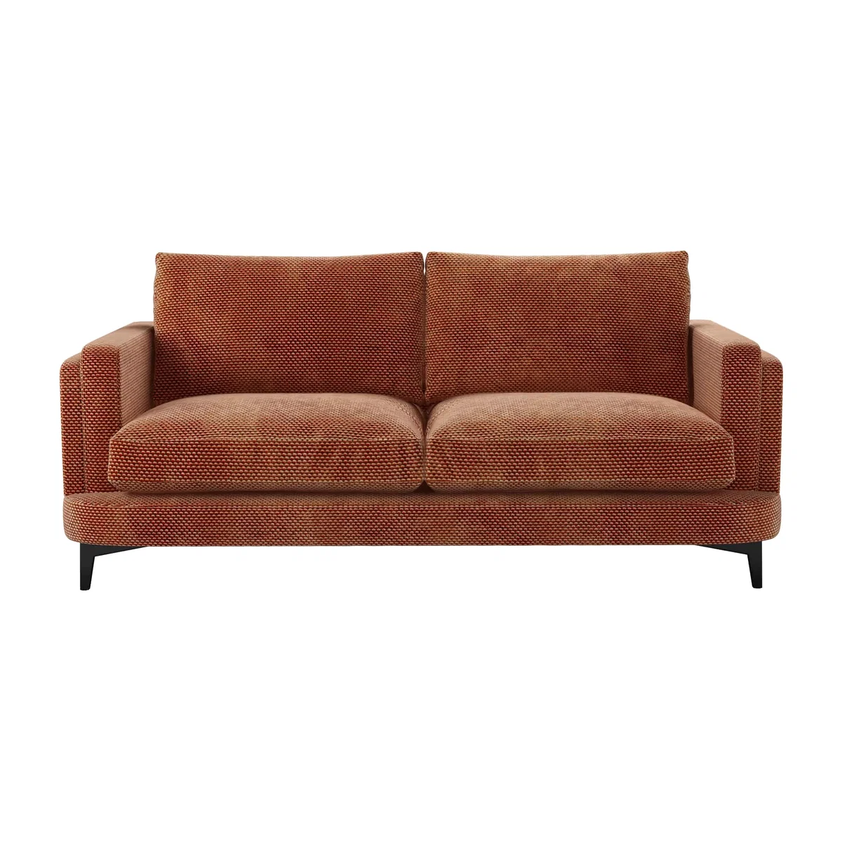 Boston Squared Arm 2.5 Seat Sofa in Pomegranate Bubble Velvet – image 1