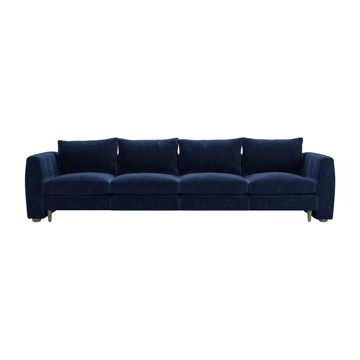 Tiffany Slim 4 Seat Sofa in Port Royal Aquaclean Clever Chenille – image 1