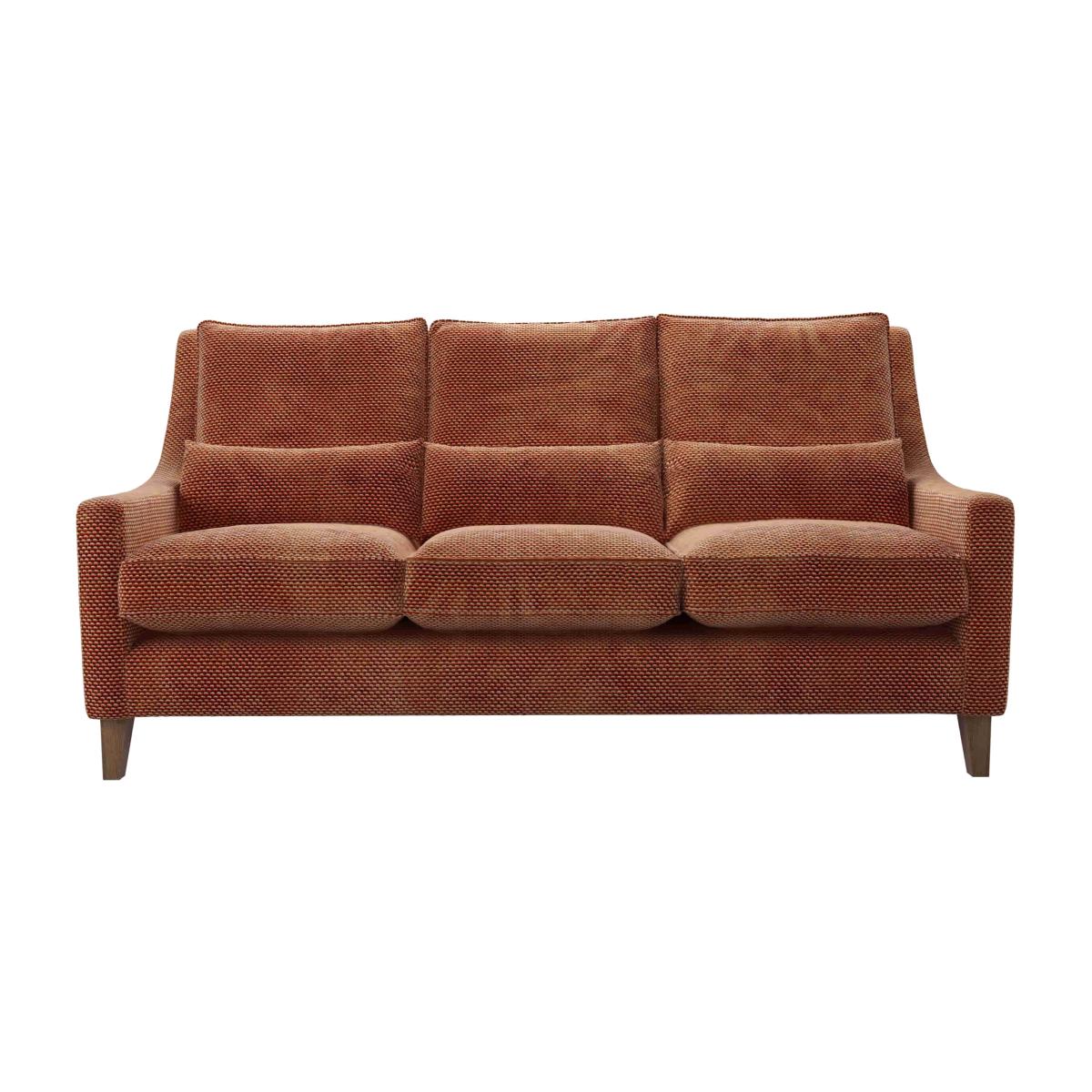 High Back Iggy 3 Seat Sofa in Pomegranate Bubble Velvet – image 1