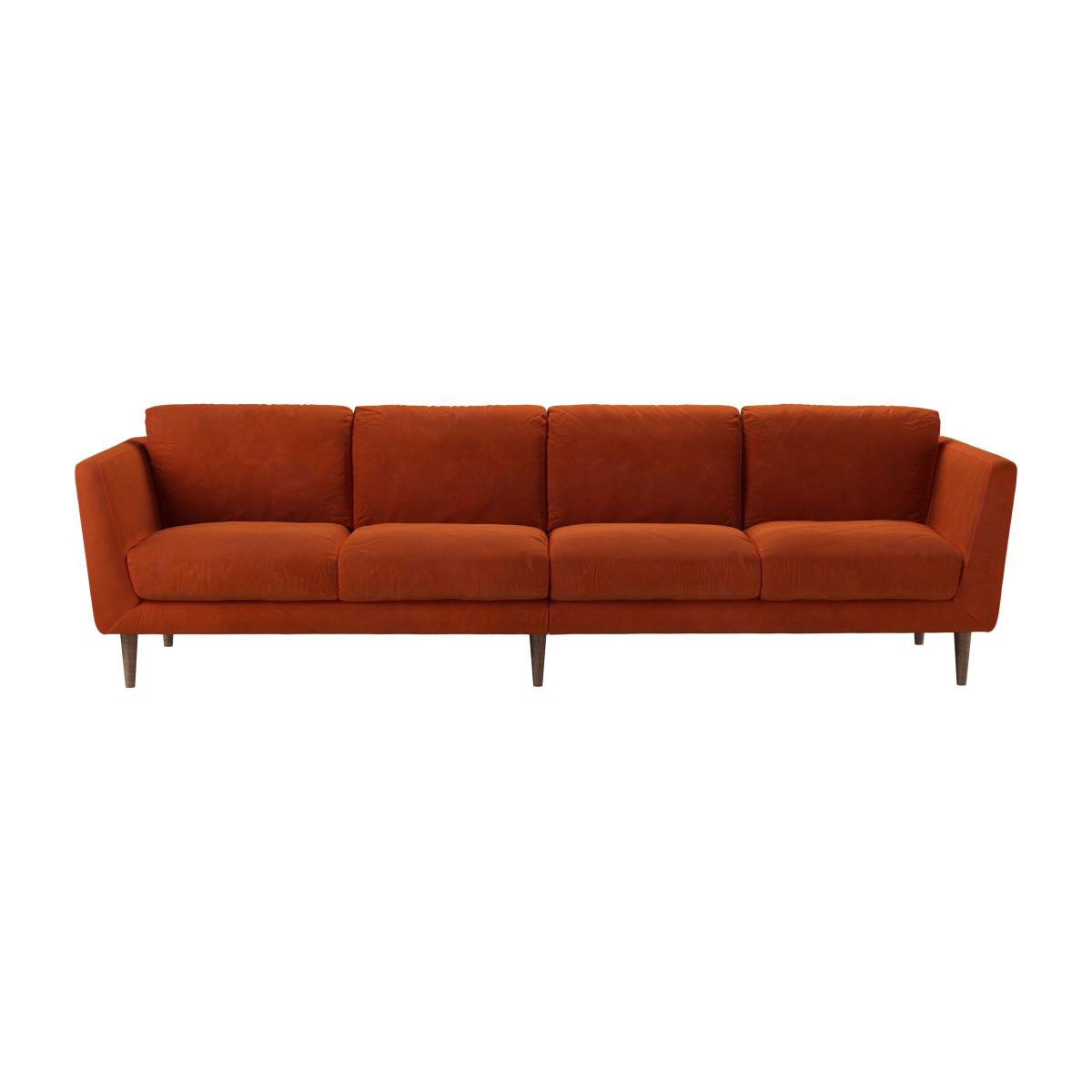 Holly 4 Seat Sofa in Brick Aquaclean Clever Velvet – image 1