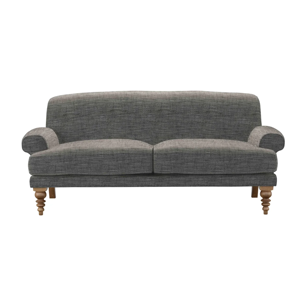 Saturday 2.5 Seat Sofa (breaks down) in Liquorice Baylee Multi-Tone Viscose Linen – image 1