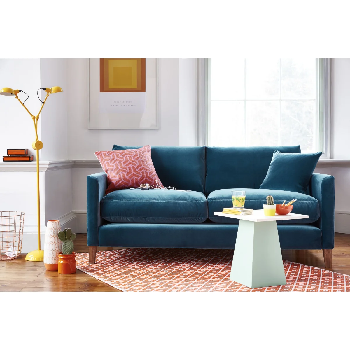 Izzy 2.5 Seat Sofa (breaks down) in Damson Smart Velvet – image 3