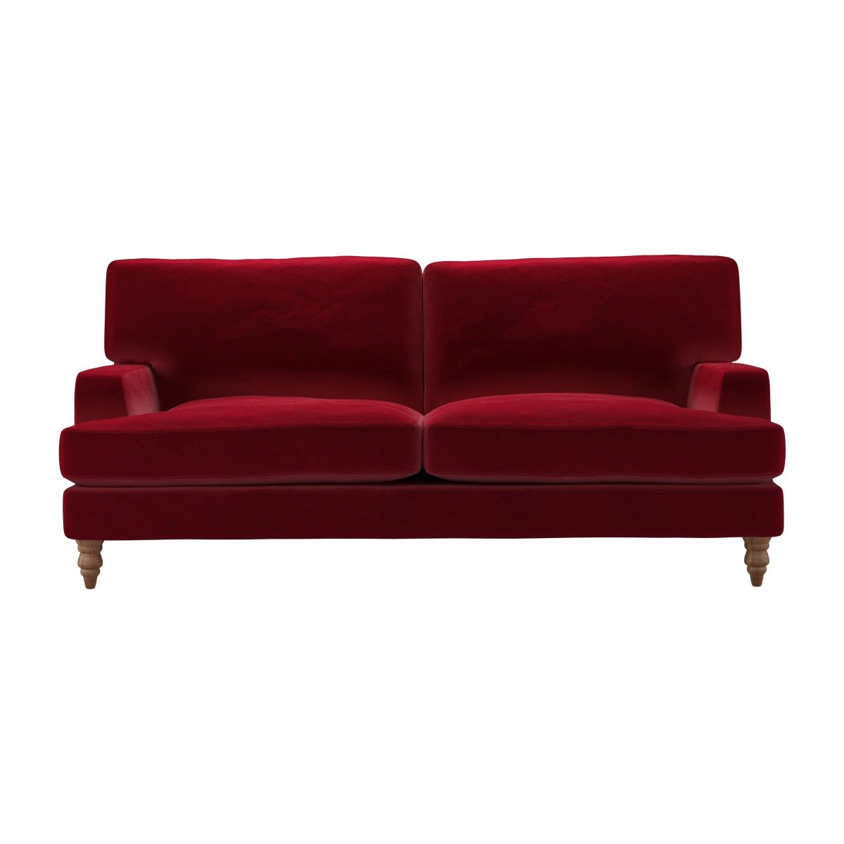 Isla 3 Seat Sofa in Malbec Cotton Matt Velvet – image 1