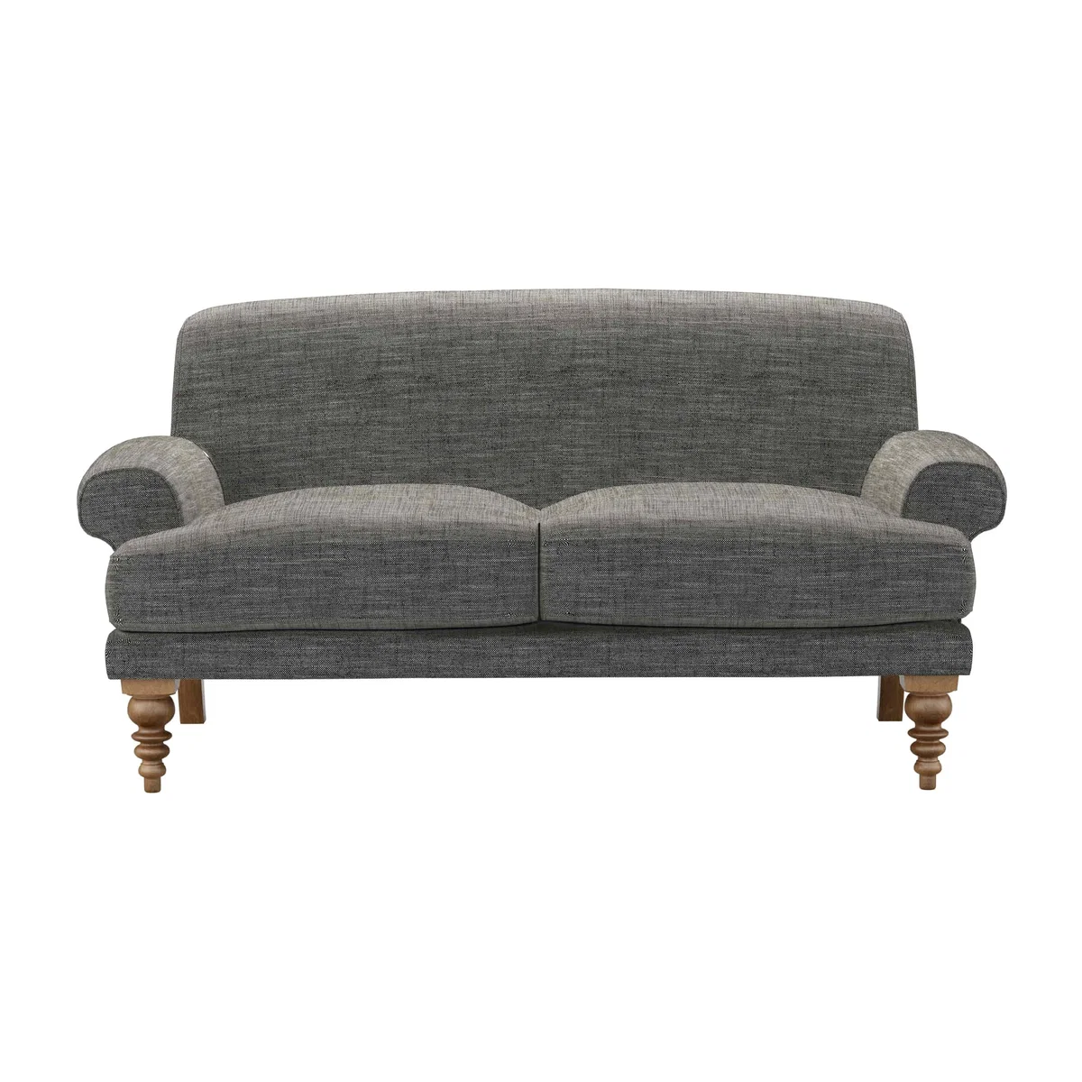 Saturday 2 Seat Sofa in Liquorice Baylee Multi-Tone Viscose Linen – image 1