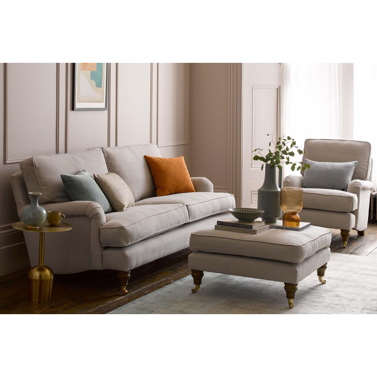 Bluebell 3 Seat Sofa (breaks down) in Damson Smart Velvet – image 3