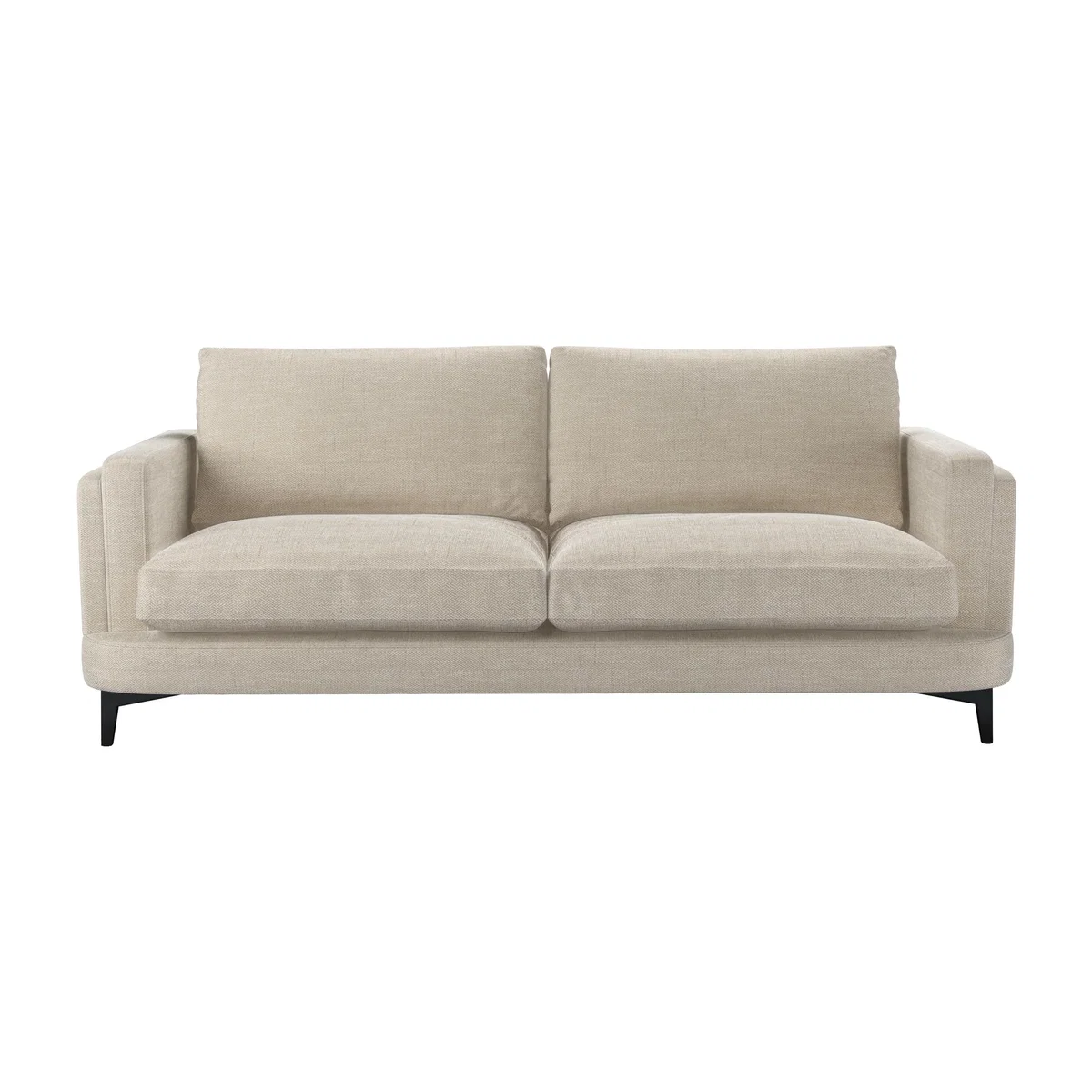 Boston Squared Arm 3 Seat Sofa in Jasmine Silky Jacquard Weave – image 1