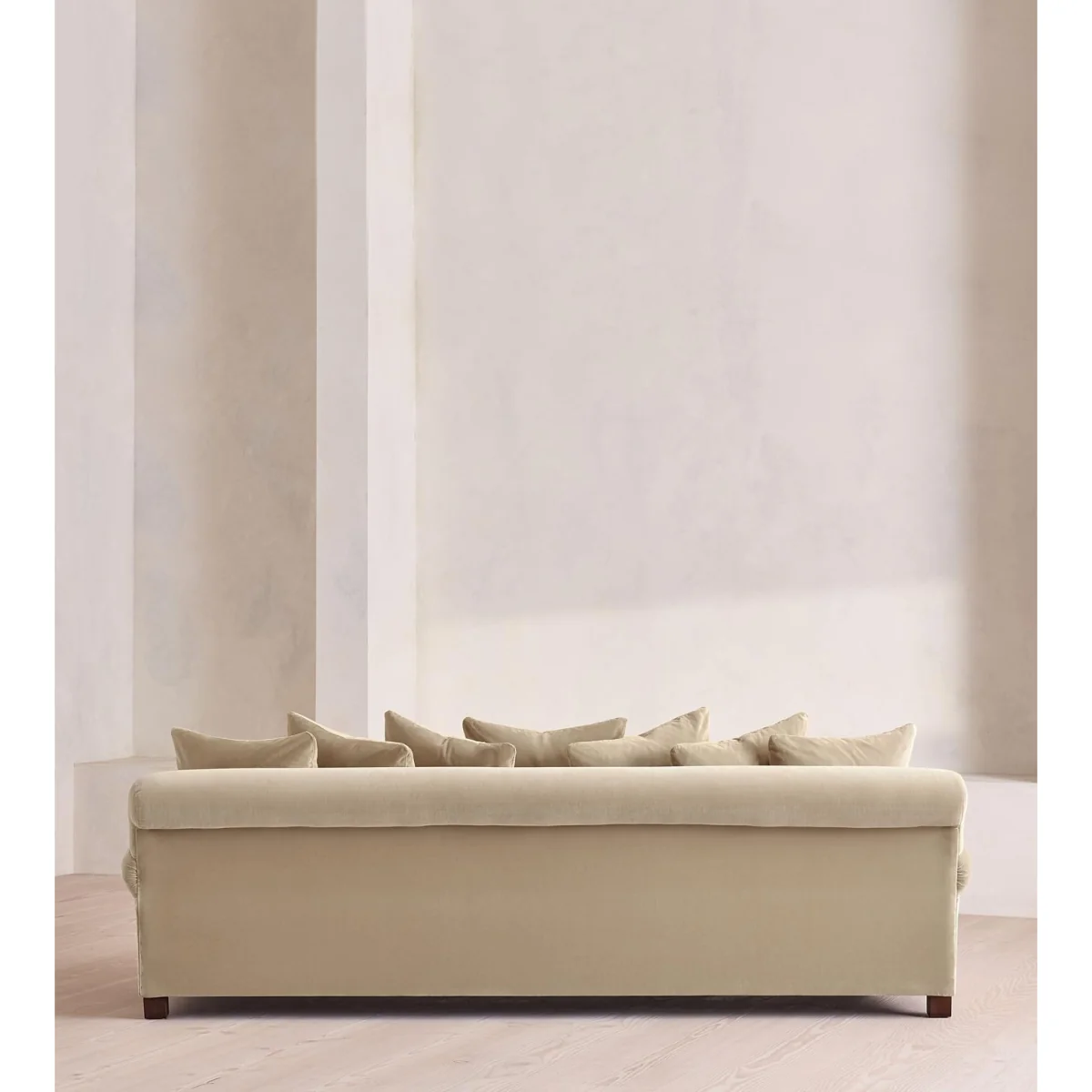 Audrey Four Seater Sofa, Velvet, Oyster, UK – image 5