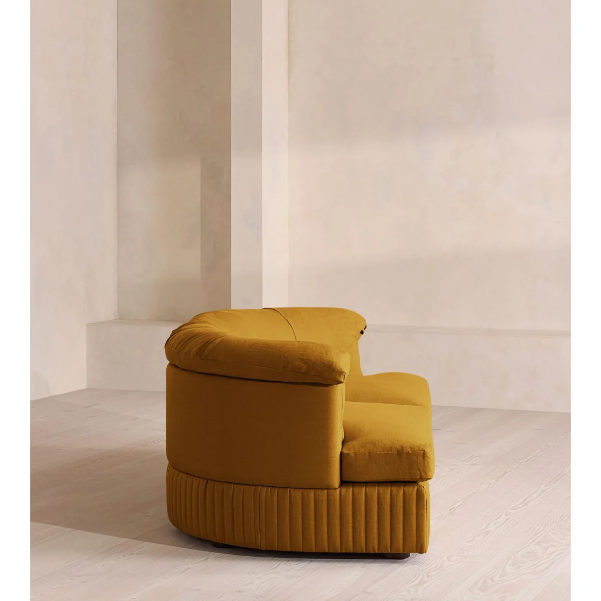 Oona Deep Sit Modular Sofa, Three Seater, Linen, Turmeric, UK – image 4