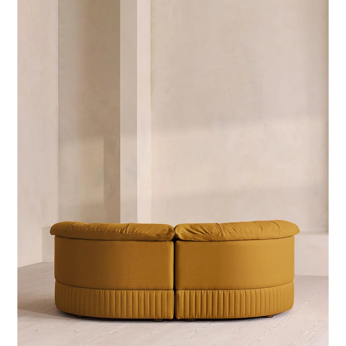 Oona Deep Sit Modular Sofa, Three Seater, Linen, Turmeric, UK – image 5
