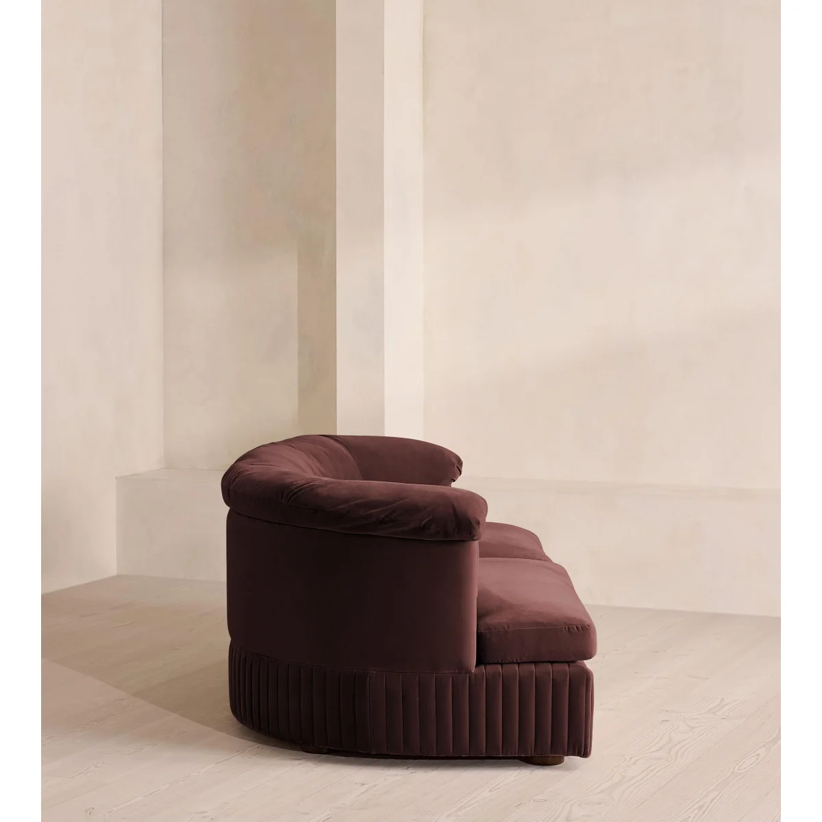 Oona Modular Sofa, Three Seater, Velvet, Aubergine, UK – image 4