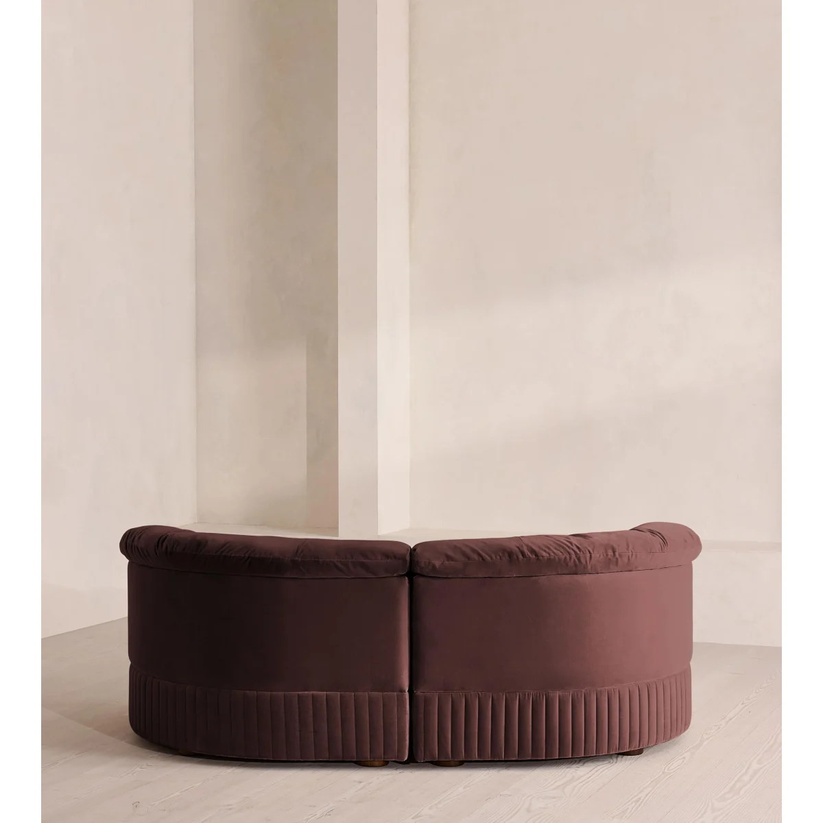 Oona Modular Sofa, Three Seater, Velvet, Aubergine, UK – image 5