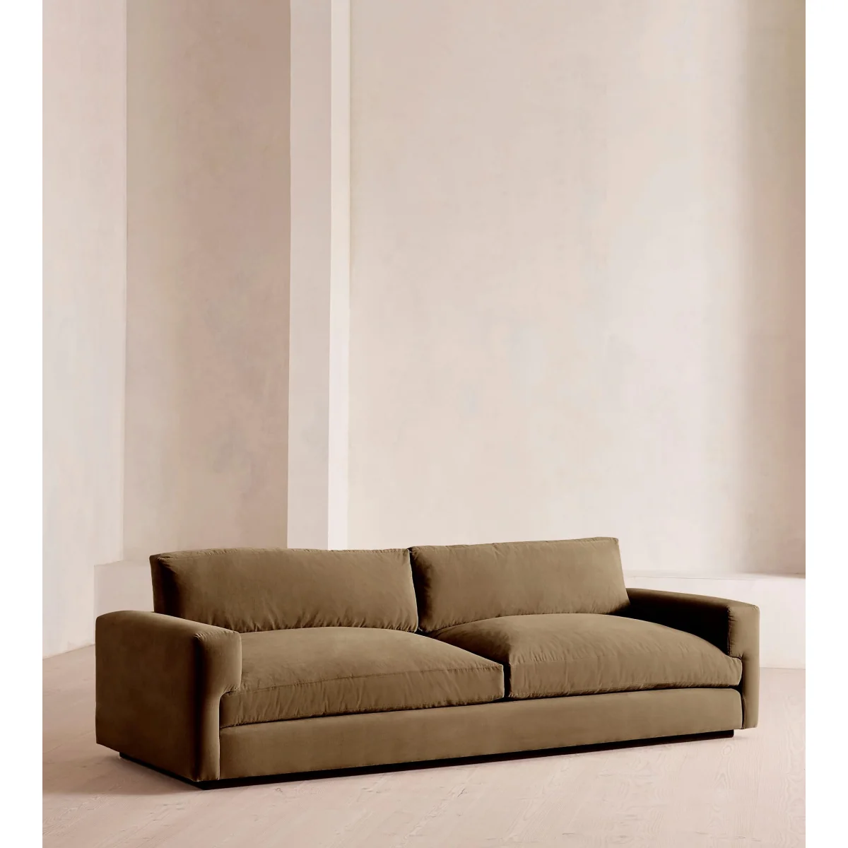 Mossley Four Seater Sofa, Velvet, Truffle, UK – image 2