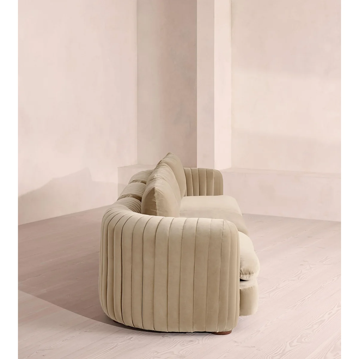 Vivienne Modular Sofa, Four Seater, Velvet, Oyster, UK – image 4