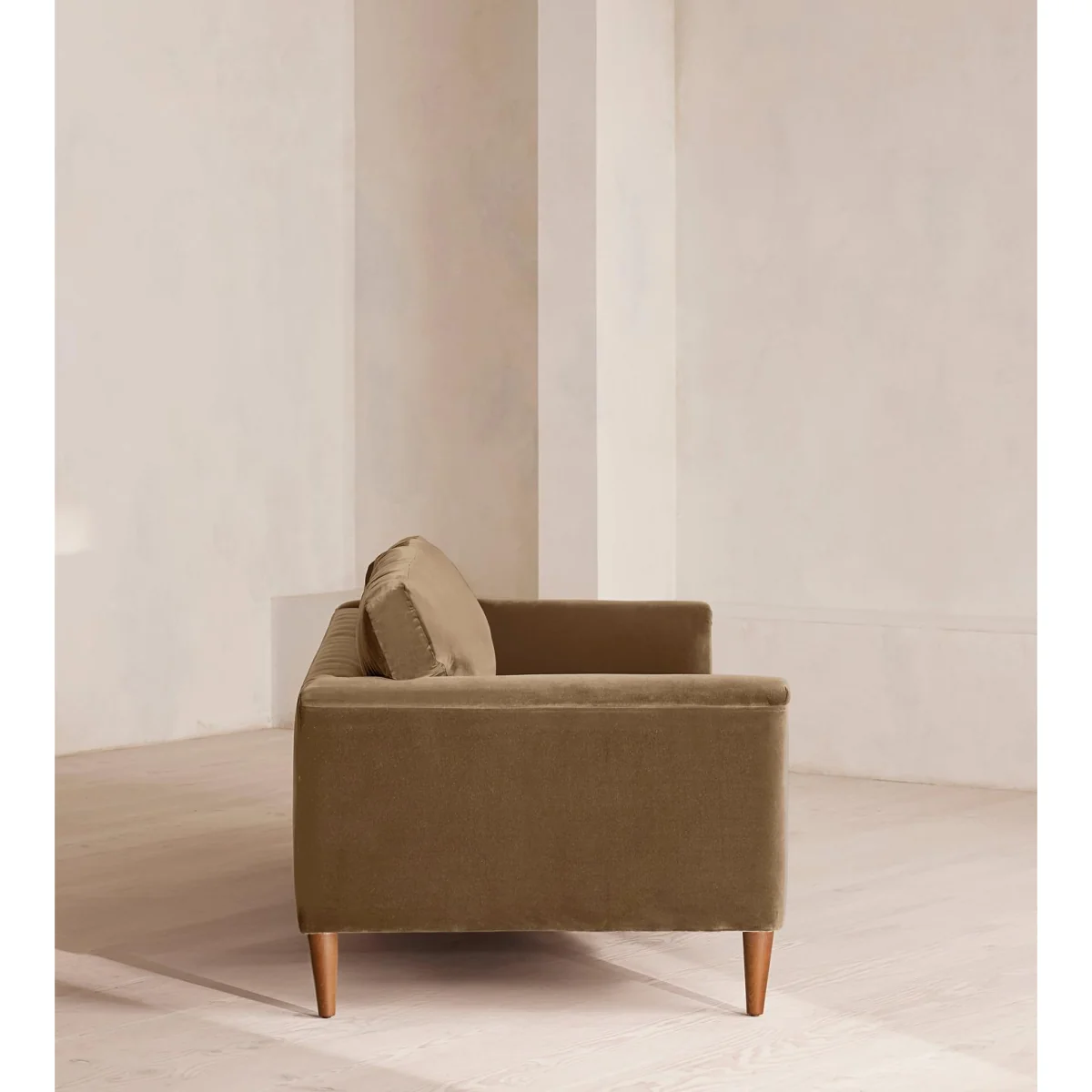 Reya Three Seater Sofa, Velvet, Truffle, UK – image 4