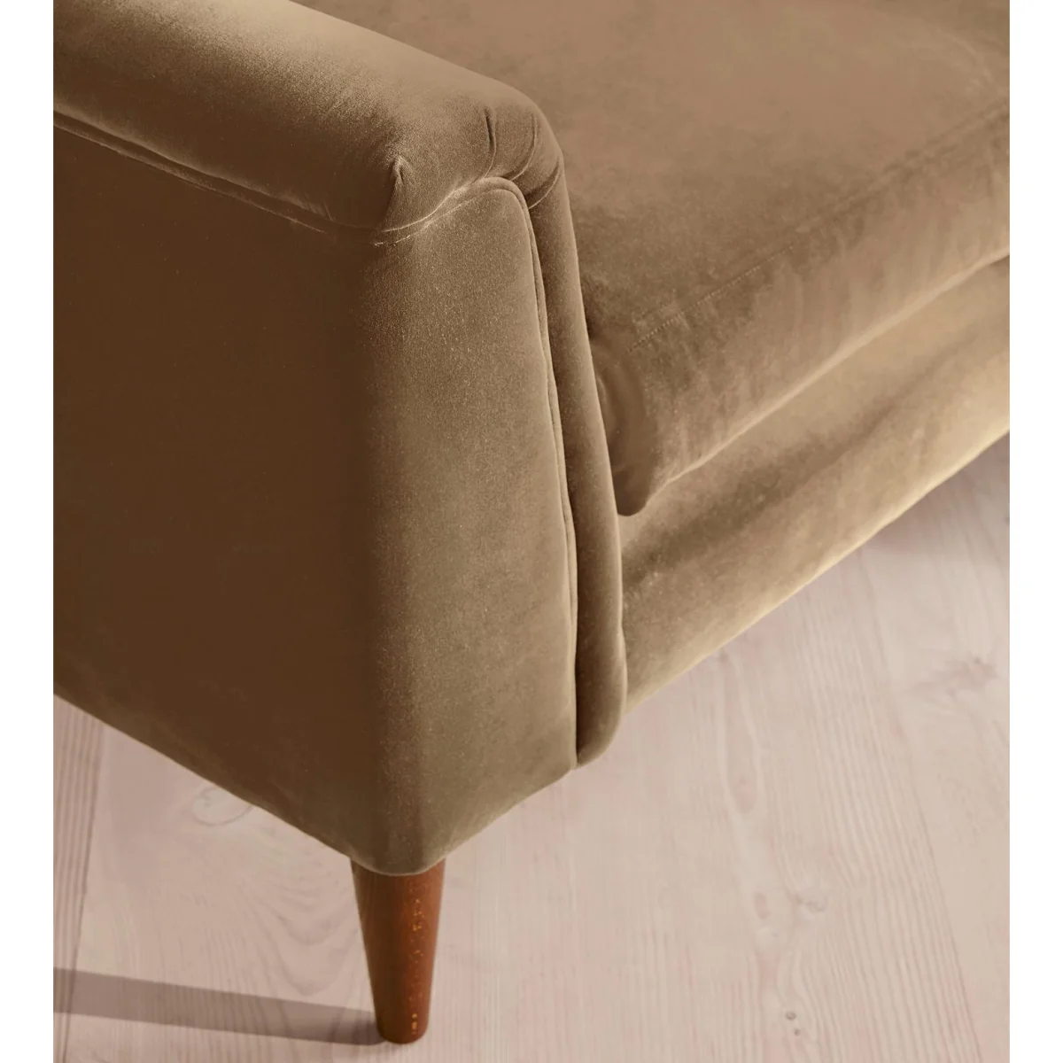 Reya Three Seater Sofa, Velvet, Truffle, UK – image 6
