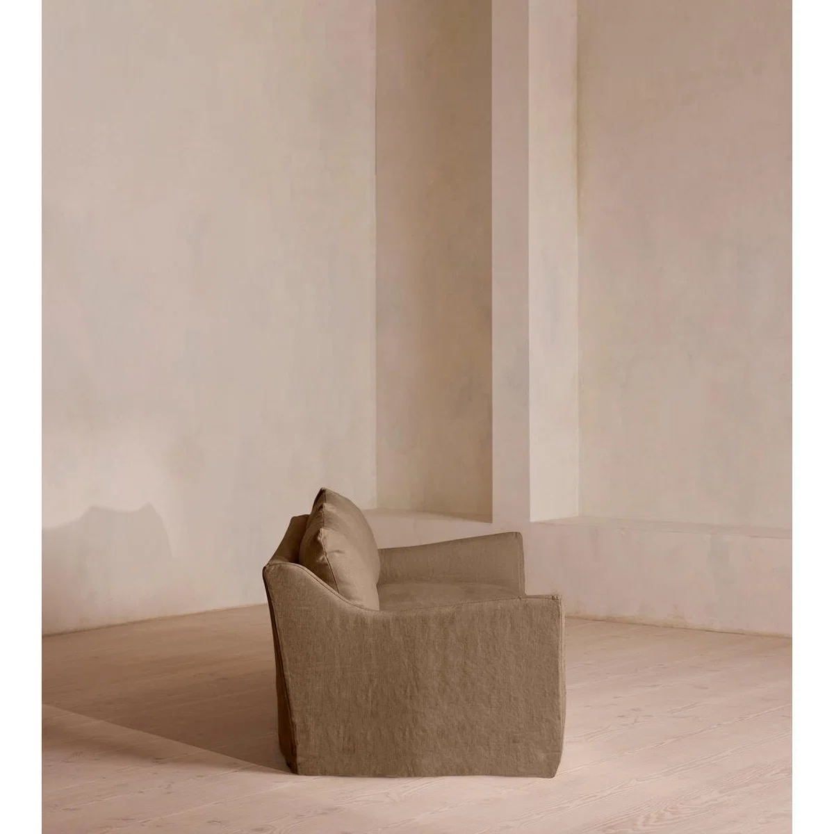Roma Three Seater Sofa, Linen, Ochre – image 4