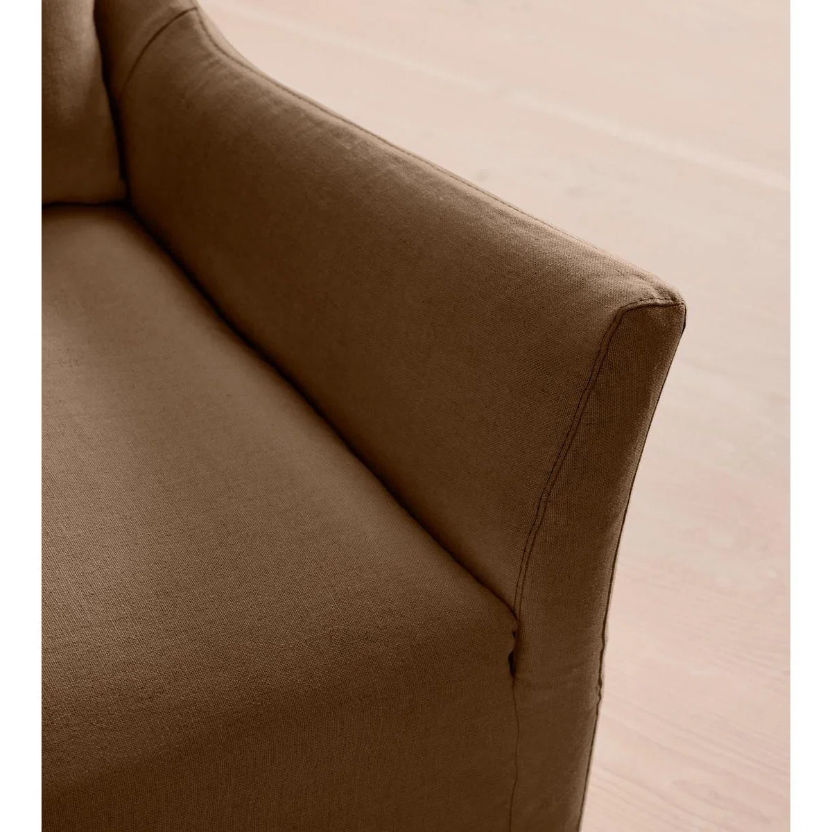 Roma Three Seater Sofa, Linen, Ochre – image 6