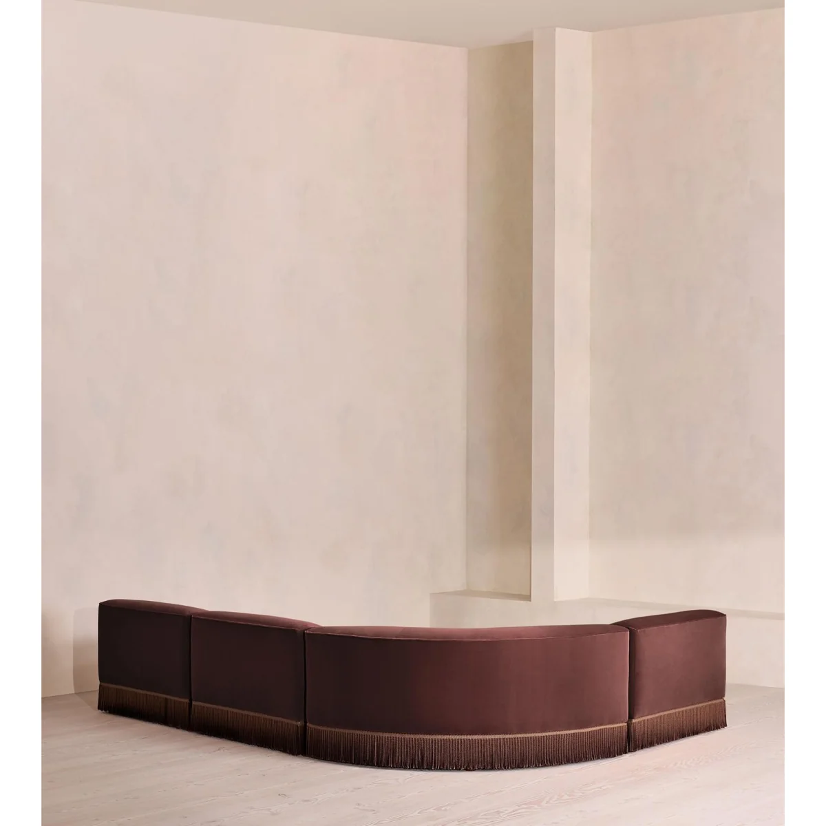 Elowen Modular Sofa, L-Shape Sofa, Velvet, Aubergine, UK – image 4